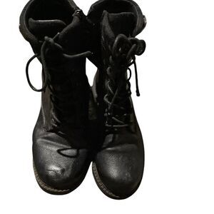 ID Required size 8W Black Women's Lace-Up Boots new never worn